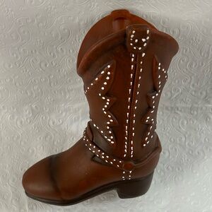Decorative Ceramic Western Boot Shaped Flower Vase Planter